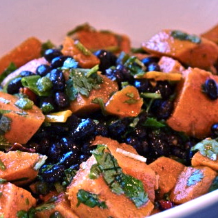 Black Beans with Sweet Potatoes