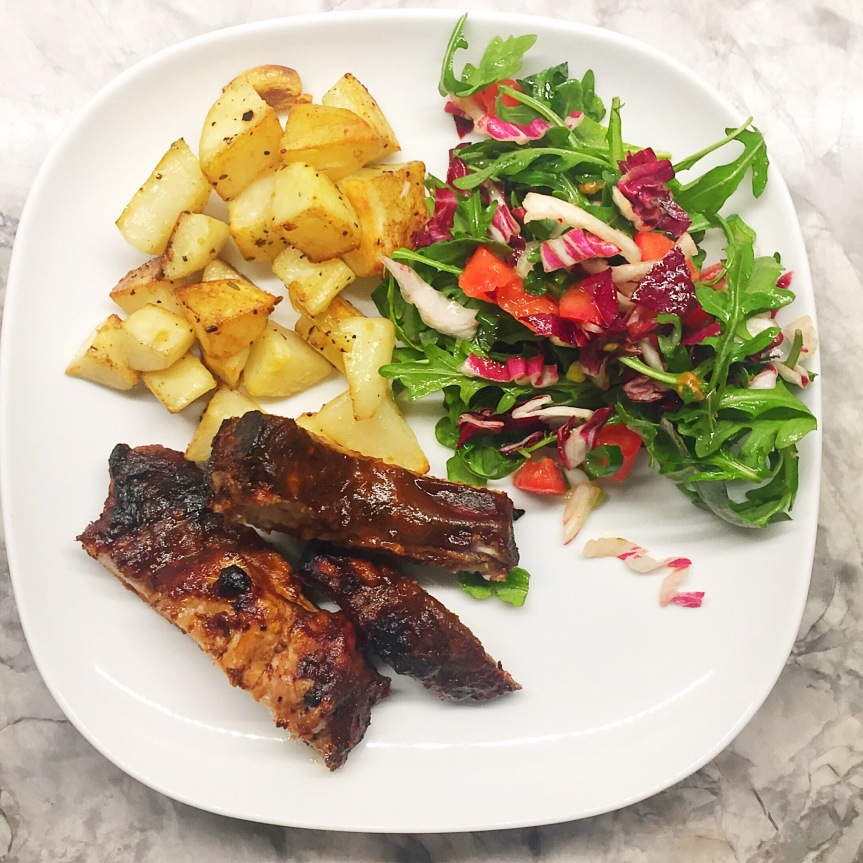 Leftovers For Breakfast, Yucca Root Hash and BBQ Ribs: Whole30 Day Two